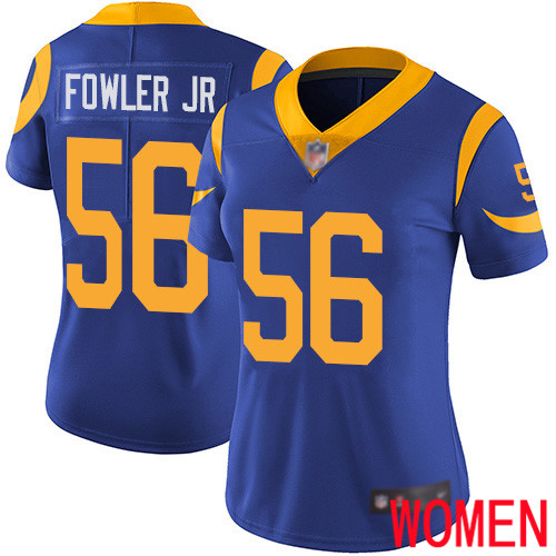 Los Angeles Rams Limited Royal Blue Women Dante Fowler Jr Alternate Jersey NFL Football 56 Vapor Untouchable